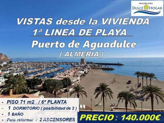 OPORTUNIDAD!! PISO EN 1ª LINEA DEL PASEO MARITIMO DE AGUADULCE, ZONA PUERTO DEPORTIVO. - ALMERIA