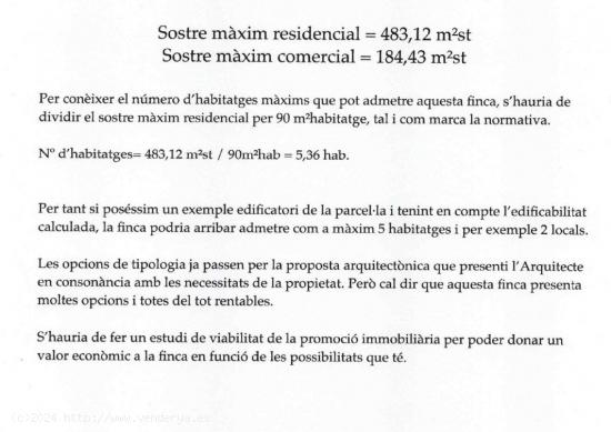 Solar para edificar un bloque de 5 pìsos - BARCELONA