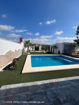 CHALET INDEPENDIENTE EN UNA PLANTA DE 250 M2 EN ELDA Y 1000 M2 DE PARCELA CON PISCINA - ALICANTE