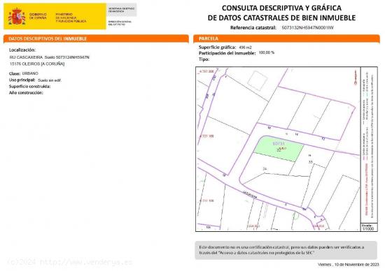 ¡¡SOLAR URBANO EN OLEIROS a tan  SOLO 3,8 km de la Playa !! - A CORUÑA