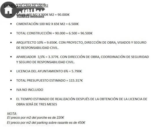 INMOBILIARIA TEJARES VENDE VIVIENDAS PREFABRICADAS - ALBACETE