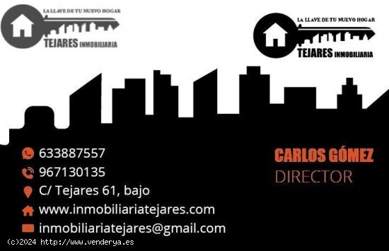 INMOBILIARIA TEJARES VENDE CASA/SOLAR PARA CONSTRUIR - ALBACETE