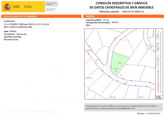 Suelo urbano en venta  en Canyelles - Barcelona