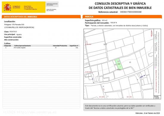 Parcela Urbana en plena huerta de Murcia - MURCIA