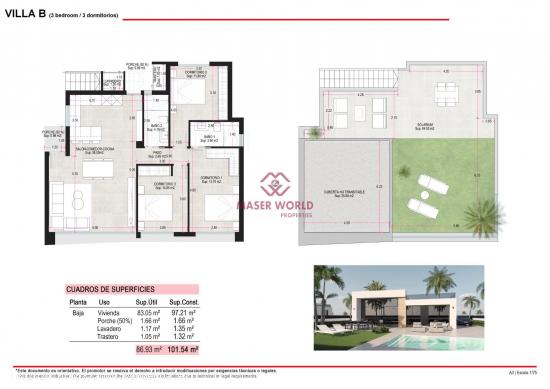 VILLAS DE OBRA NUEVA EN CONDADO DE ALHAMA CAMPO DE GOLF - MURCIA