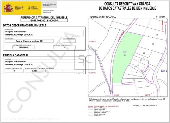 TERRENO URBANIZABLE EN SEDES, NARÓN - A CORUÑA