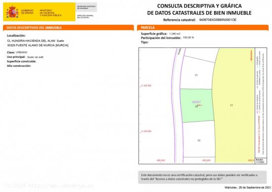  Terreno en venta en Los Almagros - MURCIA 