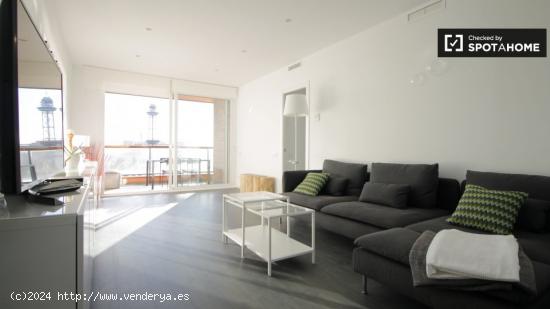 Habitación moderna en apartamento de 3 dormitorios - Poble Sec - BARCELONA