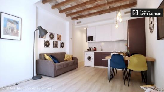 Precioso apartamento de 1 dormitorio con balcón y aire acondicionado en alquiler en El Born, cerca 