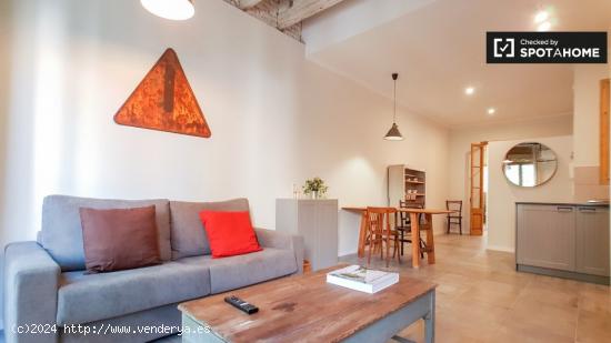 Precioso apartamento de 1 dormitorio con balcón y aire acondicionado en alquiler en Sant Andreu - B