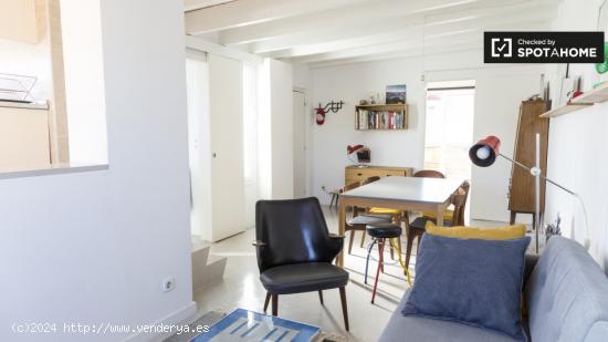 Elegante apartamento de 1 dormitorio con terraza en alquiler en Gràcia - BARCELONA