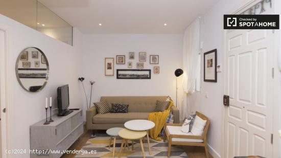 Elegante apartamento de 1 dormitorio con aire acondicionado en alquiler cerca de Metro Goya en la ex