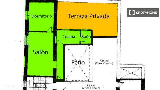 Apartamento entero de 1 dormitorio en Cádiz - CADIZ