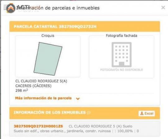  VENTA PARCELA URBANIZABLE - CACERES 