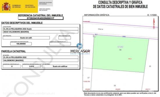 Suelo Urbanizable en venta en Calle Pluton, 28343, Valdemoro (Madrid) - MADRID