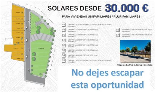 SOLARES DESDE 105 HASTA 250m2 PARA CONSTRUIR LA CASA DE TUS SUEÑOS - CORDOBA