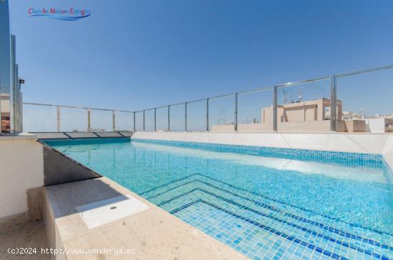 Atico Vistas al mar .  con Solarium .Piscina Com a 60m de la Playa - ALICANTE