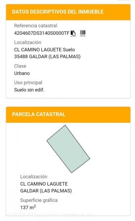 Parcela en venta en Gáldar (Las Palmas)