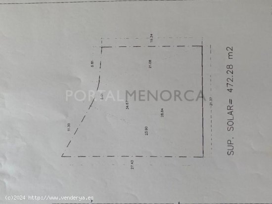 Parcela en venta en Ciutadella de Menorca (Baleares)