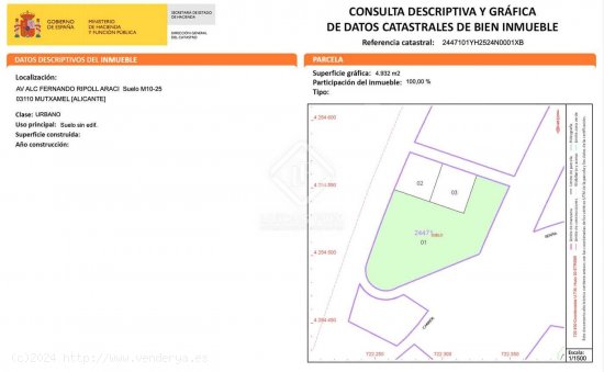 Parcela en venta en Mutxamel (Alicante)