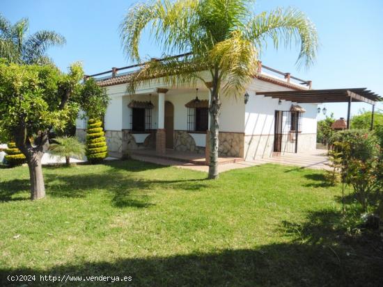  Chalet con jardin con césped, jacuzzi exterior y trastero. - MALAGA 