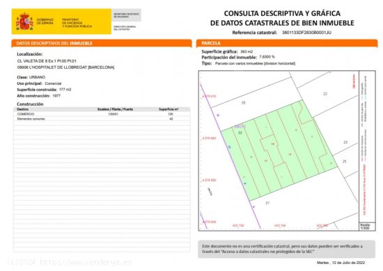 Local comercial en venta  en Hospitalet de Llobregat, l - Barcelona