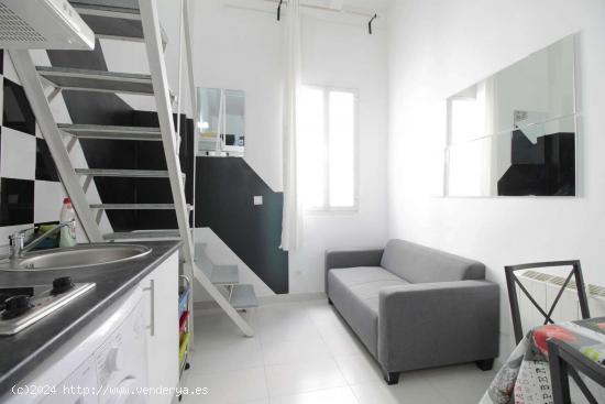  Soleado estudio con dormitorio tipo loft en alquiler en Puerta del Ángel, cerca del metro - MADRID 