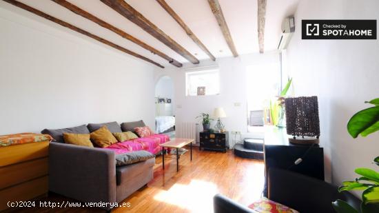 Apartamento de 1 dormitorio con aire acondicionado y terraza en alquiler en La Latina. - MADRID