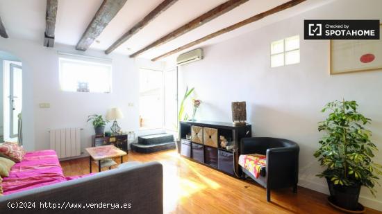 Apartamento de 1 dormitorio con aire acondicionado y terraza en alquiler en La Latina. - MADRID