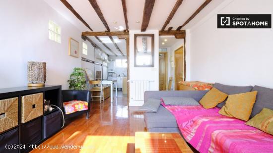 Apartamento de 1 dormitorio con aire acondicionado y terraza en alquiler en La Latina. - MADRID