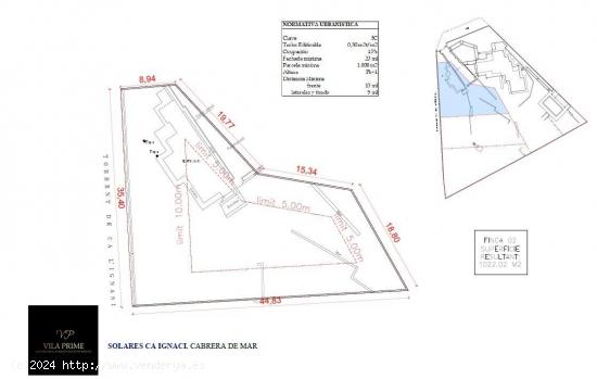 TRES PARCELAS EN VENTA EN EL CENTRO DE CABRERA DE MAR - BARCELONA