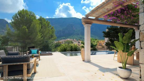  Encantadora casa Ibicenca nueva con vistas a las montañas - ALICANTE 