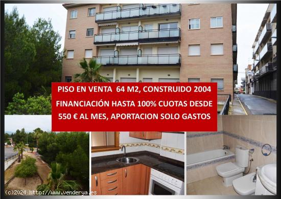  FINANCIACIÓN HASTA 100%, APARTAMENTO DEL 2004 EN VENTA, 2 DORMITORIOS, CUOTAS DESDE 550 € MES - T 