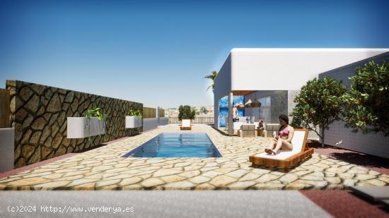 VILLAS DE OBRA NUEVA ESTILO IBIZA EN ALFAZ DEL PI - ALICANTE