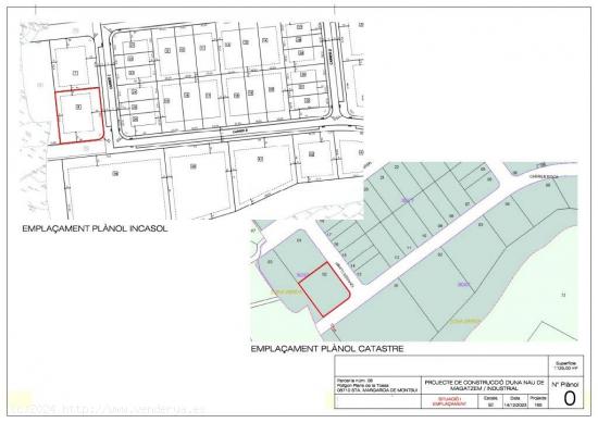  NAU EN CONSTRUCCIÓ DE LLOGUER A SANTA MARGARIDA DE MONTBUI - PLANS DE LA TOSSA - BARCELONA 