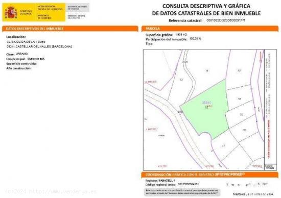 OPORTUNIDAD GRAN PARCELA EN CASTELLAR DEL VALLES - BARCELONA