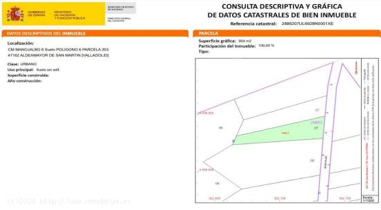 SE VENDE SUELO URBANIZABLE RESIDENCIAL EN ALDEAMAYOR DE SAN MARTIN - VALLADOLID