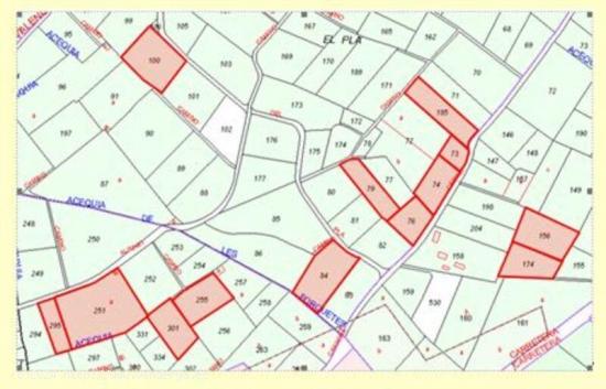  Venta de 13 Fincas Rústicas en Polígono 25 en Carlet - VALENCIA 