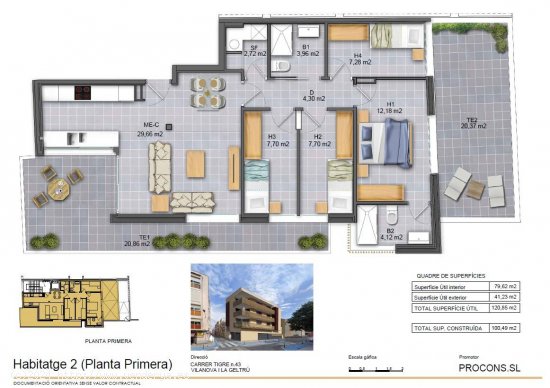 PLANTA PRIMERA OBRA NUEVA ZONA SANT JORDI