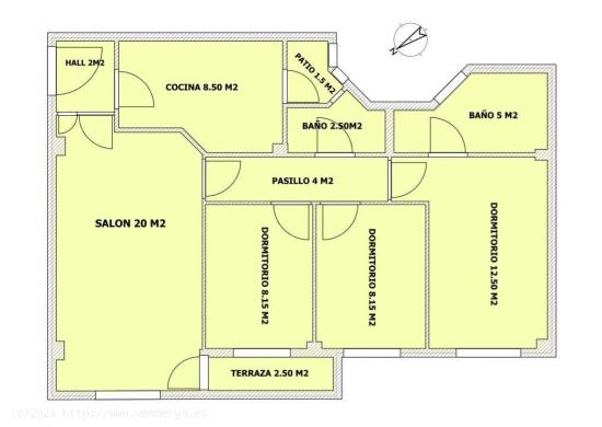 SE ALQUILA PISO AMUEBLADO DE 3 DORMITORIOS, 2 BAÑOS Y PLAZA DE GARAJE INCLUIDA - ALMERIA