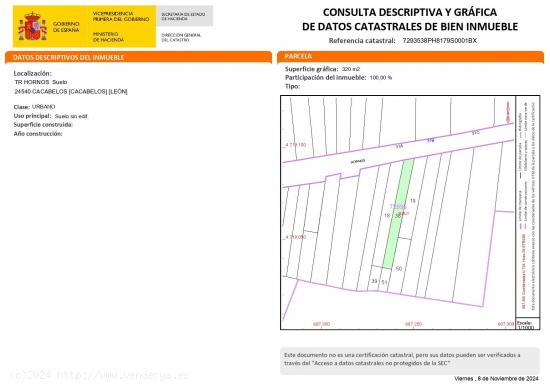 PARCELA URBANA EN VENTA, CENTRICA A CACABELOS. - LEON