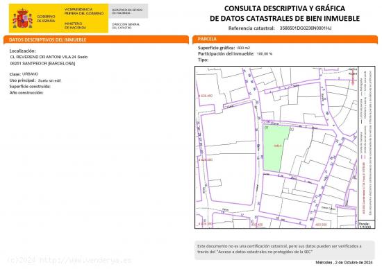  Suelo urbano para construir en el centro de Santpedor - BARCELONA 