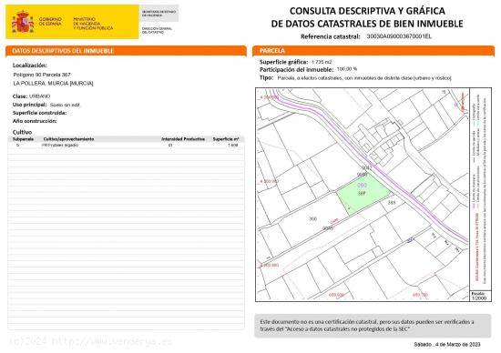  Parcela urbanizable en plena huerta de Murcia - MURCIA 