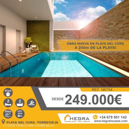 APARTAMENTOS DE OBRA NUEVA EN TORREVIEJA CERCA DE LA PLAYA - ALICANTE