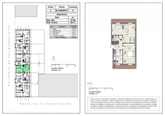 BLOQUE 2    BAJO CUBIERTA A  Vivienda 1 DORMITORIO - SEGOVIA