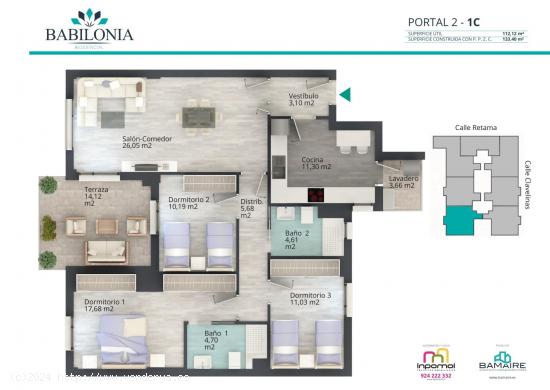 NUEVA PROMOCIÓN EN CIUDAD JARDÍN, PISO DE 3 DORMITORIOS CON TERRAZA Y PISCINA COMUNITARIA - BADAJO