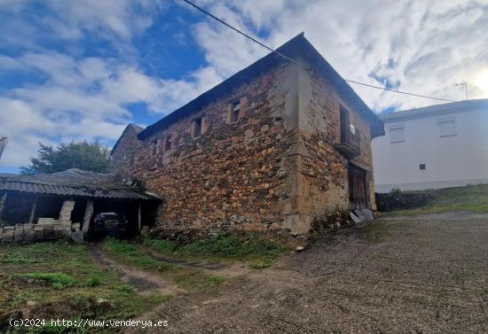 SE VENDE CASA DE PIEDRA CON TERRERNO EN VALDELALOBA - LEON