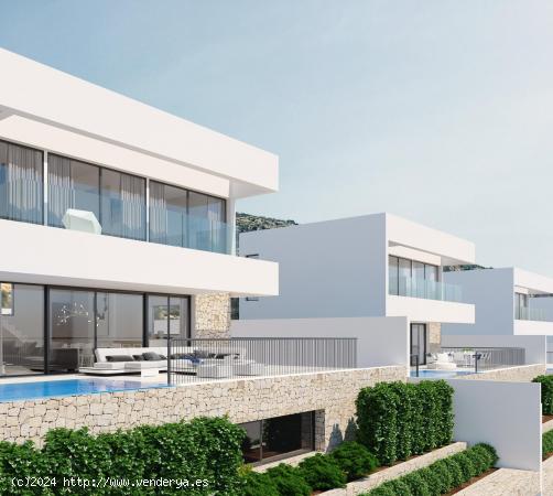 VILLA DE LUJO DE OBRA NUEVA EN FINESTRAT CON VISTAS AL MAR - ALICANTE