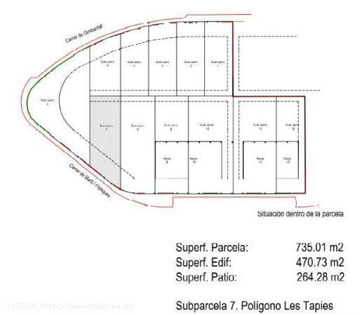 FANTÁSTICA PARCELA INDUSTRIAL DE 735 M2 EN HOSPITALET DE L´INFANT - TARRAGONA