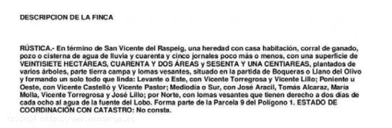 Suelo No Urbanizable (Agrícola Secano) en San Vicente del Raspeig, Alicante - ALICANTE